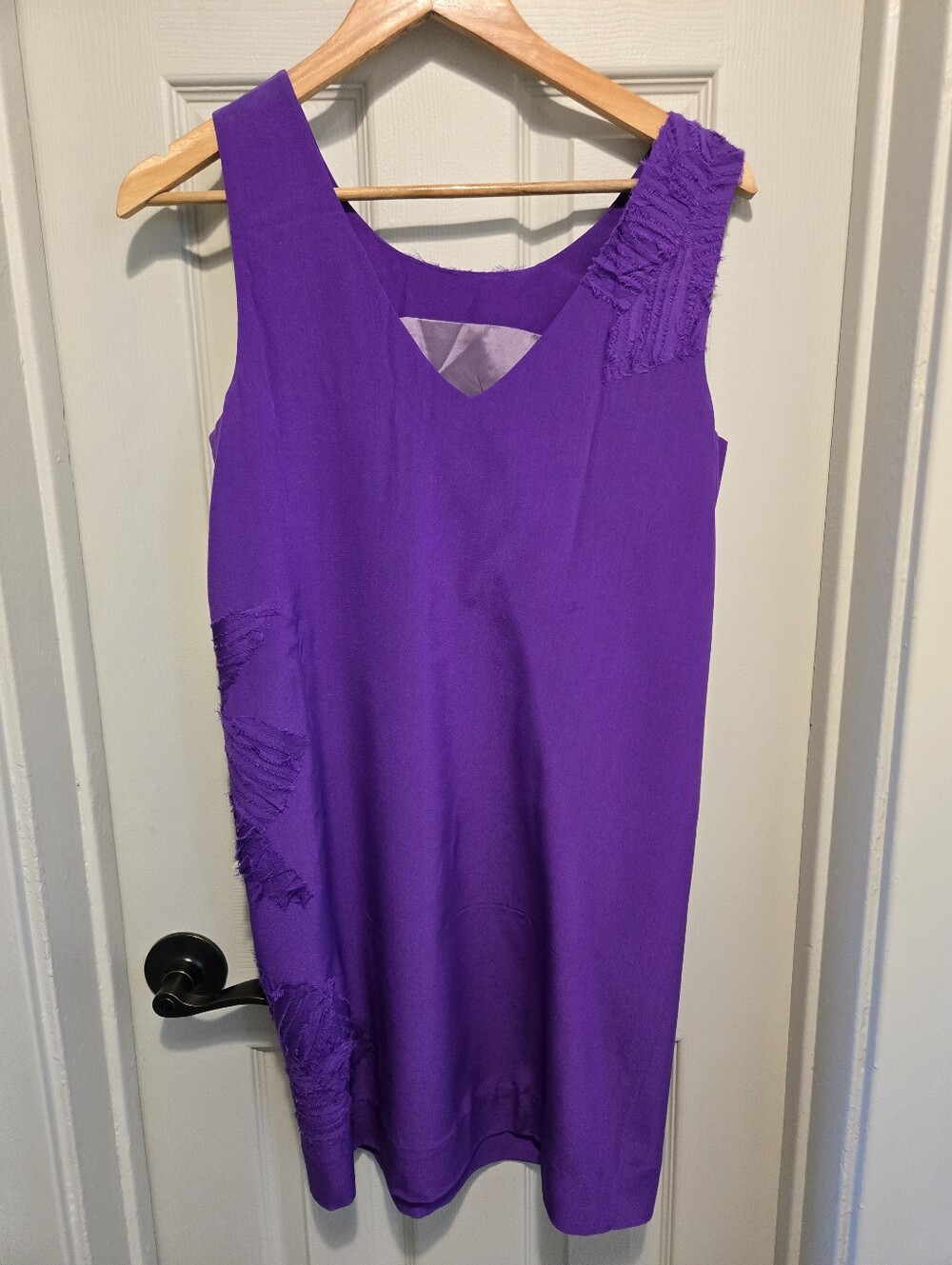 Cluny Textured Sheath Dress In Bright Plum Sz 6 Msrp $398 - Picture 3 of 5